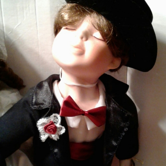 NWT,Vintage 80's,PRECIOUS Geppeddo,Porcelain,Bride & Groom Set in Original Box❤️ - Picture 4 of 13